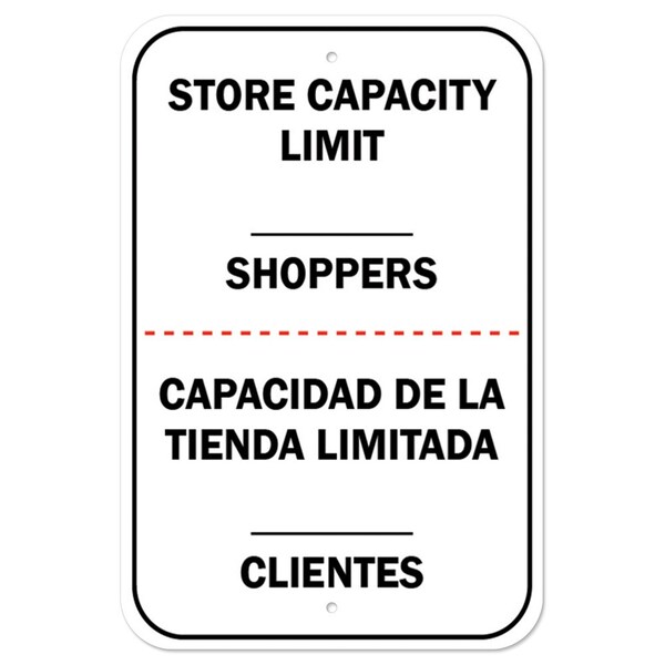 12 in Height, Aluminum, 12" x 18", A-1218-25439